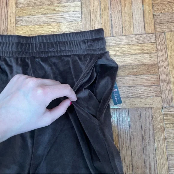 SOLD Brown Soft Velour Pants - Picture 3 of 5